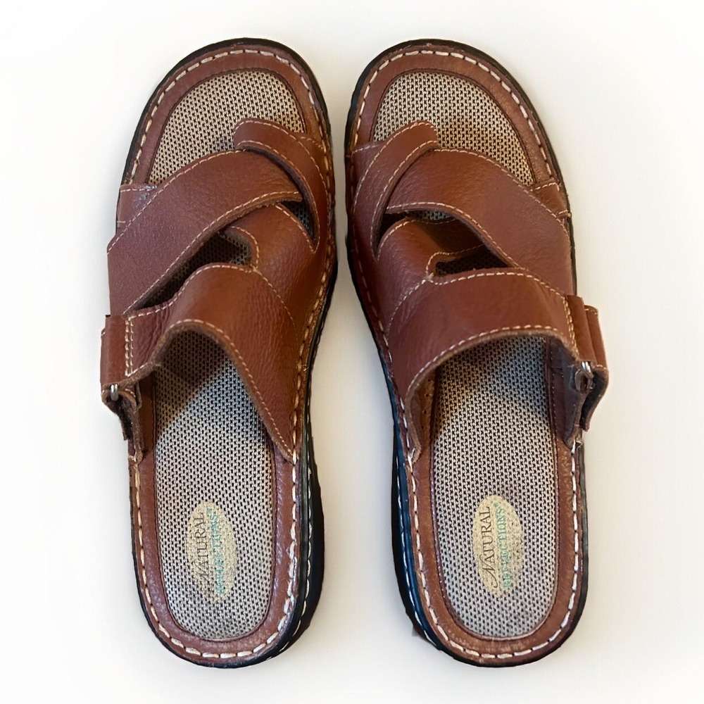 Natural Reflections Women's Sandals 11M Brown  Adjustable Strap